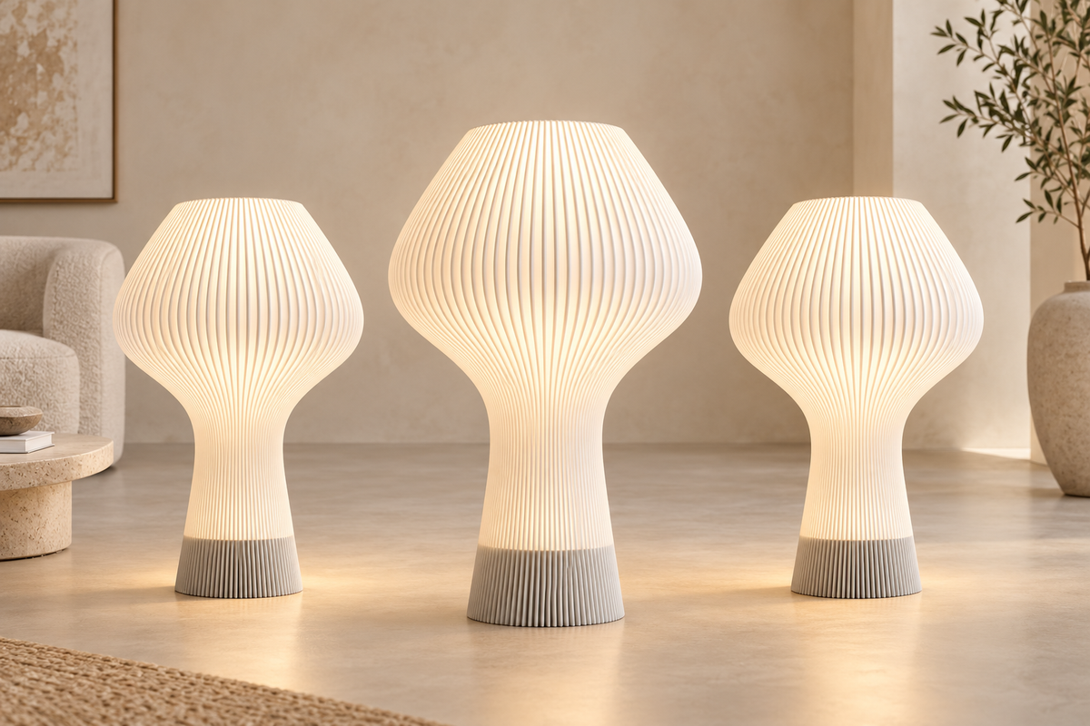 Lampe ANY — Sculpturale nervurée 47 ou 80 cm | VRAIJOUR