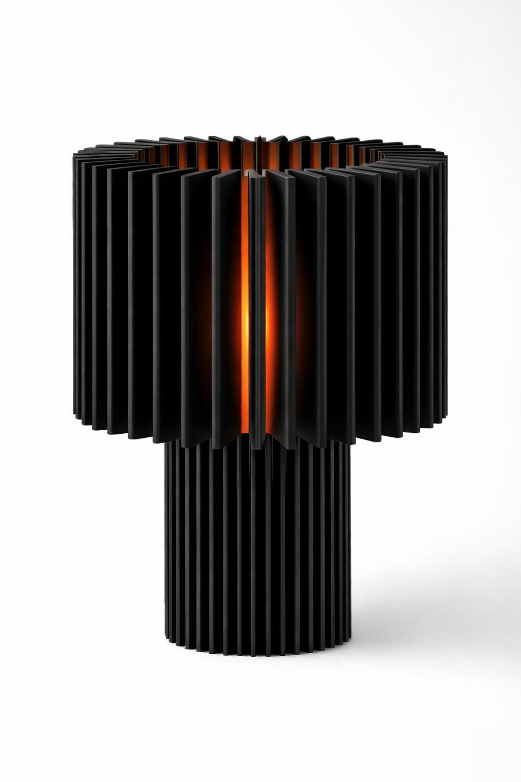 Lampe Bonie finition Noir, structure rayonnante