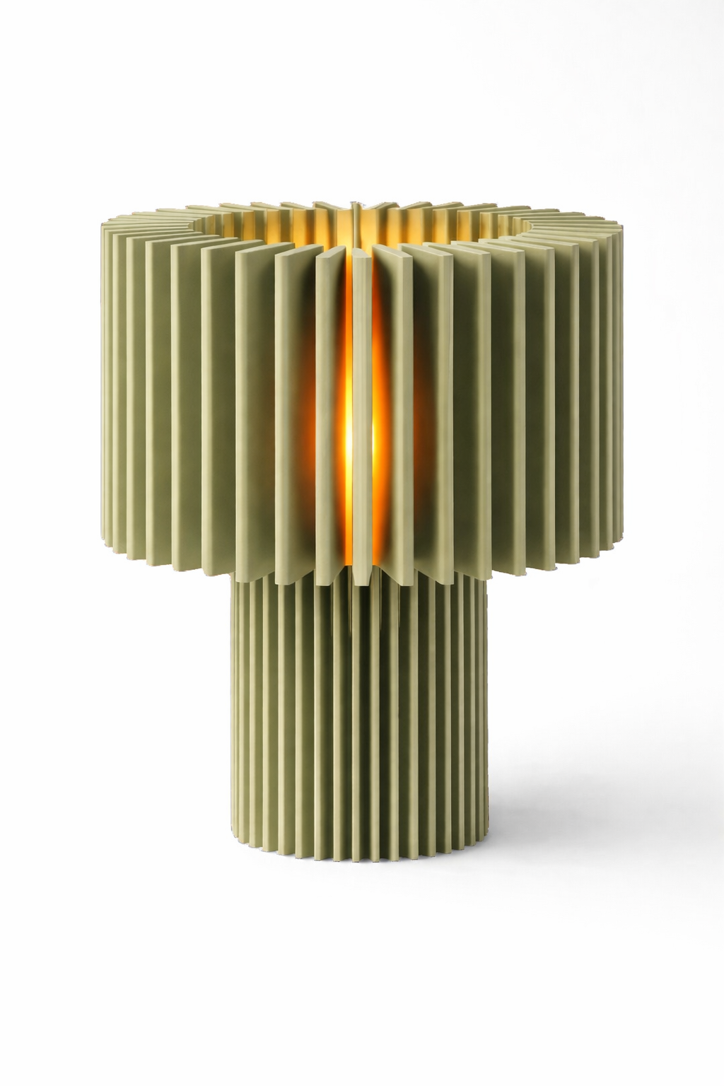 Lampe Bonie finition Olive, structure rayonnante