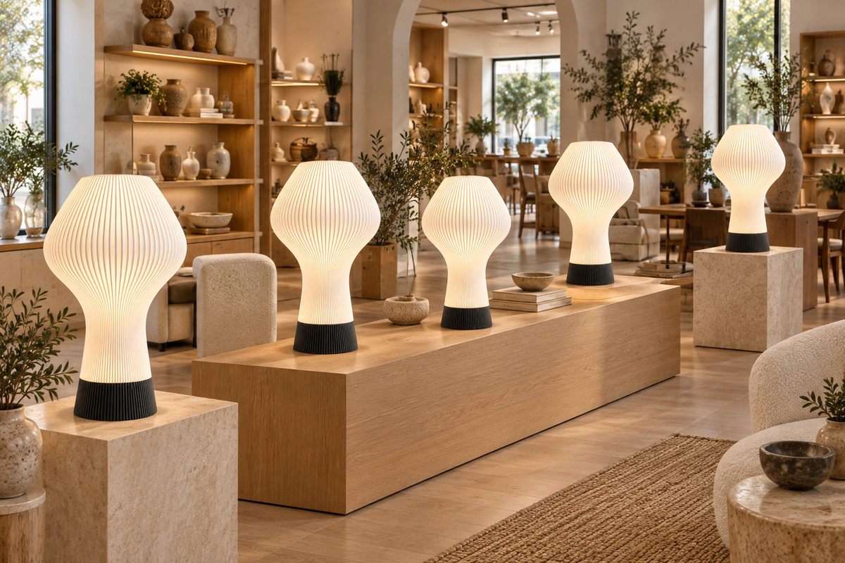 Lampe ANY — Sculpturale nervurée 47 ou 80 cm | VRAIJOUR