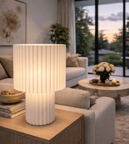 Lampe LOFT — Luminaire cannelé 40 cm, graphique | VRAIJOUR