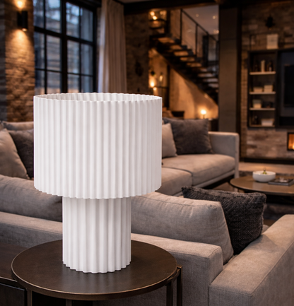 Lampe LOFT — Luminaire cannelé 40 cm, graphique | VRAIJOUR