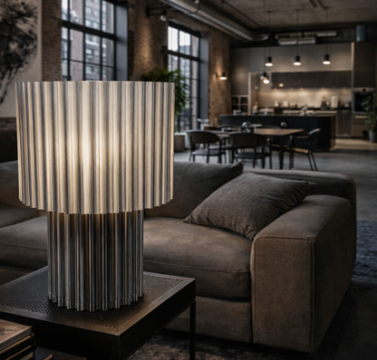 Lampe LOFT — Luminaire cannelé 40 cm, graphique | VRAIJOUR