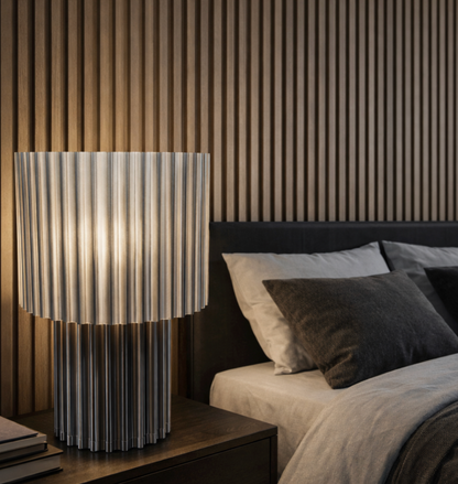 Lampe LOFT — Luminaire cannelé 40 cm, graphique | VRAIJOUR