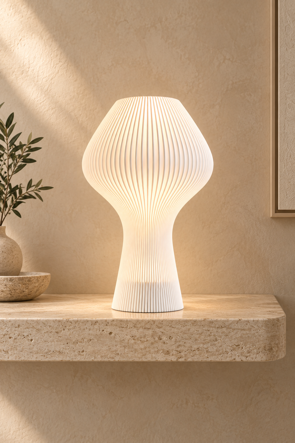 Lampe ANY — Sculpturale nervurée 47 ou 80 cm | VRAIJOUR