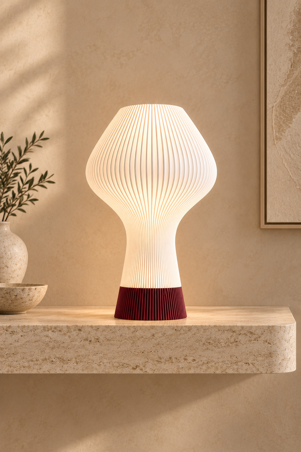 Lampe ANY — Sculpturale nervurée 47 ou 80 cm | VRAIJOUR