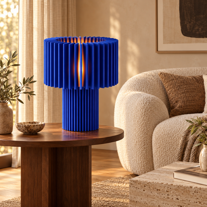 Lampe BONIE — Sculpturale à lamelles 34 cm | VRAIJOUR